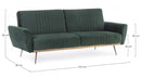 Divano Letto Johnny Velluto Verde Scuro in Velluto