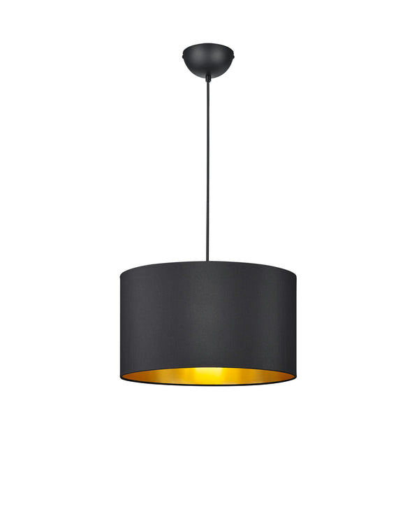 Lampada a Sospensione da Interno E27 in Tessuto Nero Opaco acquista