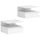Set 2 Comodini Sospesi 35x32x22,5 cm in Legno Bianco