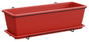 Vaso 60x17x14,5 cm in Polipropilene con Supporto Kit Cassetta Mare 60 Scarlet