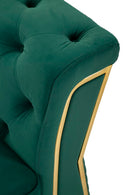 Divano Emy Verde con Cuscini 162x83x76 cm in Legno e Poliestere      
