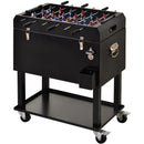 Ghiacciaia Portatile 65L con Calcio Balilla e 4 Ruote in Acciaio  Play 'n Drink Nero