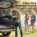 Gazebo Pieghevole Pop-Up 300x300 cm con Parete Laterale in Metallo e Tessuto Oxford Beige      