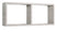 Mensola Rettangolare 2 Scomparti da Parete 70x30x15,5 cm in Fibra di Legno Morgana Rovere Grigio