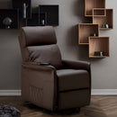 Poltrona Alzapersona Elettrica 1 Motore 60x73x104 cmin Similpelle Marrone