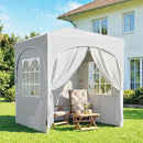 Gazebo Pieghevole da Giardino 200x200 cm UPF50+ Portatile in Tessuto Oxford Grigio Chiaro      
