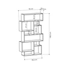 Libreria Moderna 168x96x25 cm Scaffale 8 Ripiani in MDF Rovere     