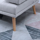 Divano Letto 3 Posti 181x77x72 cm in Tessuto  Grigio