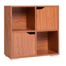 Libreria Mobiletto a 4 Scomparti in Legno 60x29x60 cm 