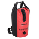Sacca Impermeabile 20L in PVC con Custodia per Cellulare Nero e Rosso Ø25x61 cm 