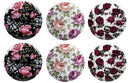Set 6 Piatti Piani Ø26,5x3 cm  in Porcellana e Gres VdE Tivoli 1996 Rose Baroque