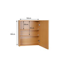 Specchio Armadietto da Bagno Pensile Illuminato con Luci LED 50x60x15 cm 