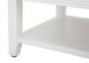 Tavolino da Caffè 90x47x60 cm in Legno MDF e Metallo Bianco