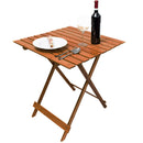 Tavolo pieghevole da Pic Nic Giardino 80x60 cm in legno color Noce