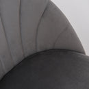 Set 2 Sedie Imbottite 50x54x79 cm in Velluto  Grigio