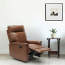 Poltrona Relax Reclinabile Manuale 80x94x102 cm in Similpelle Marrone
