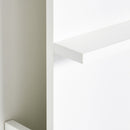 Scrivania Pieghevole con Ripiani 60x21,5x50 cm in Truciolato e MDF Bianco
