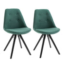 Set 2 Sedie Imbottite 48x56x87 cm in Tessuto  Verdi
