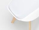 Set 4 Sedie 48,5x47x81,5 cm in Similpelle Bianco