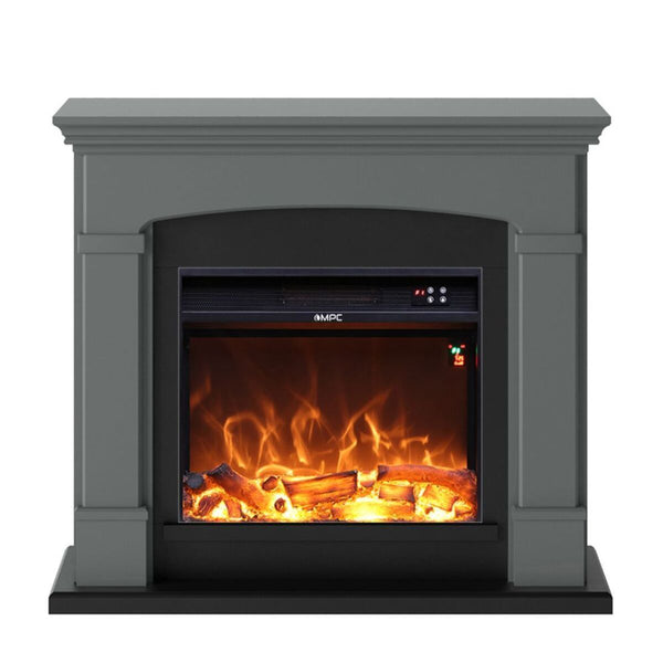 Camino Elettrico da Pavimento 107,2x95,2x24,5 cm Effetto Fiamma 1500W Sined Siena Grigio Scuro prezzo