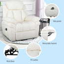 Poltrona Alzapersona Elettrica 1 Motore in Similpelle  Beige