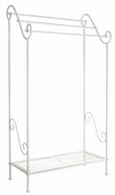 Portasciugamani a Stelo in Ferro Battuto 58x36x105 cm Soriani Bianco