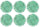 Set 6 Tovagliette con Frange Ø45x0,5 cm  in Polipropilene VdE Tivoli 1996 Shades of Greenery