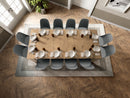 Consolle Allungabile Segmenta 110x42,5/297,5x78 cm in MDF Laccato Rovere Naturale