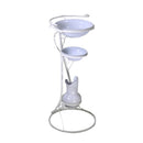 Portacatino in Metallo 47x39,5H85cm Crema