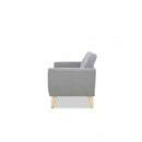 Divano 2 Posti Burton 147x79x86 h cm in Tessuto Grigio chiaro
