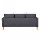 Divano 3 Posti Ramsey 180x73x82 h cm in Tessuto Grigio scuro