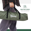 Tenda da Campeggio 2 Posti  206x152x110 cm con Porta a Cerniera Zanzariera e Finestre a Rete Verde