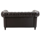 Divano 2 Posti 160x84x80 cm in Similpelle  Marrone Scuro