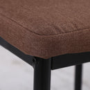 Set 4 Sedie 41x50x97 cm in Tessuto Cachi