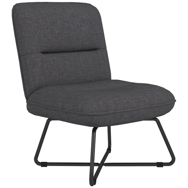 Poltrona Imbottita 61x68x83,5 cm in Tessuto Grigio Scuro prezzo