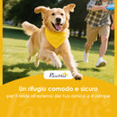 Passeggino per Cani Pieghevole 77x44x102 cm Ruote Girevoli Freni e Cuscino Lavabile in Tessuto Rosso      