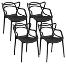 Set 4 Sedie 55x54x82 cm in Polipropilene Sveva Nere