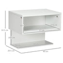 Set 2 Comodini Sospesi 40x29,5x33,5 cm in MDF Bianchi