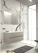 Mobile da Bagno Sospeso con Lavabo 100 cm e Specchio Bali Light Tortora      