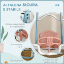 Set Gioco 4 in 1 per Bambini Altalena Scivolo Canestro e Scaletta    