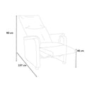 Poltrona Relax Reclinabile Manuale 75x95x103 cm in Similpelle Beige
