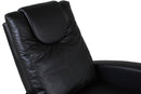 Poltrona Relax Manuale Reclinabile in Similpelle Vandi Nera