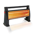 Stufa Riscaldatore Portatile al Quarzo 1200W con Riscaldatore Infrarossi e Interrutore Nero      