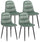 Set 4 Sedie 44x40x90 cm in Velluto Acquamarina
