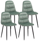 Set 4 Sedie 44x40x90 cm in Velluto Acquamarina