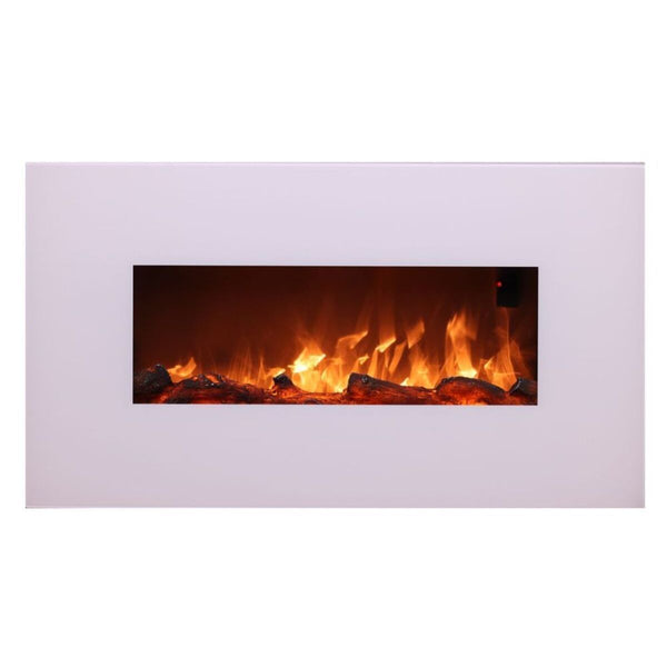 Camino Elettrico da Parete 98x55x14 cm Effetto Fiamma 1500W Sined Monte Bianco sconto