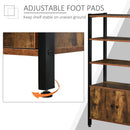 Libreria Moderna 3 Ripiani e Armadietto 70x30x120 cm in Metallo e Legno Truciolare Marrone