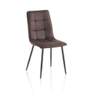 Set 4 Sedie 42,5x52,5x87,5 cm in Similpelle Marrone Scuro