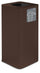 Pattumiera Per Raccolta Rifiuti 38x38xh80 cm In Acciaio Verniciato con Pittogramma Magnetico Marrone