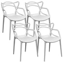 Set 4 Sedie 55x54x82 cm in Polipropilene Sveva Bianche